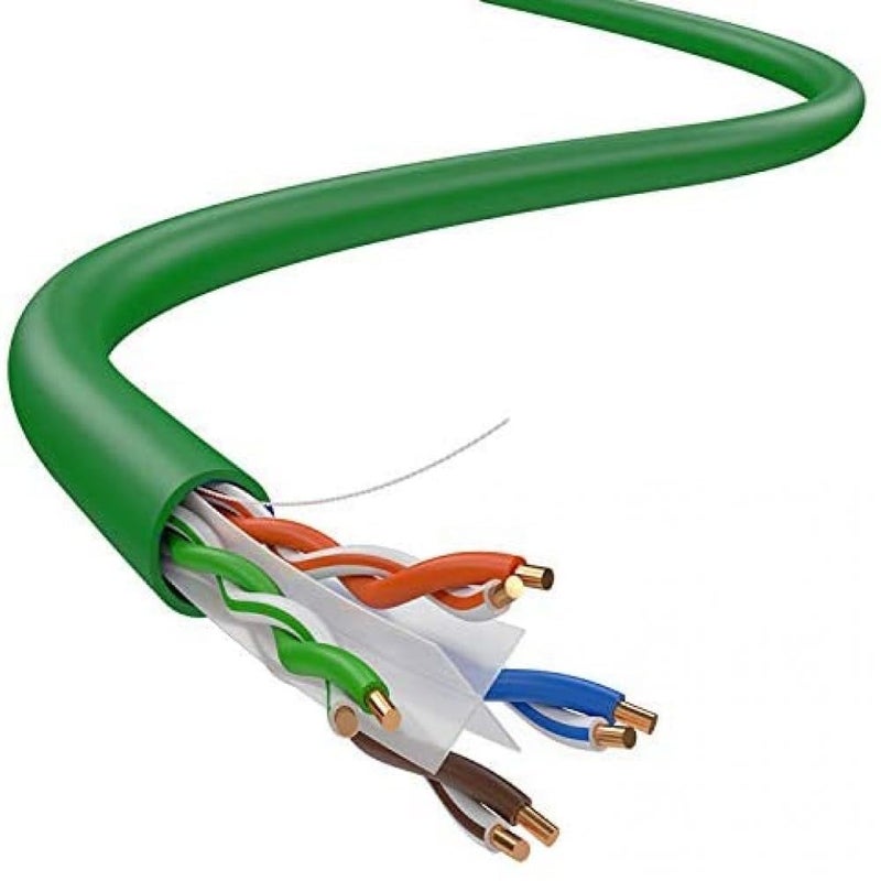 DRIPSTONE - 600006 CAT6 Solid UTP Cable 23AWG 1000ft LAN Network Ethernet RJ45 Wire, Green (600121) - Image 2